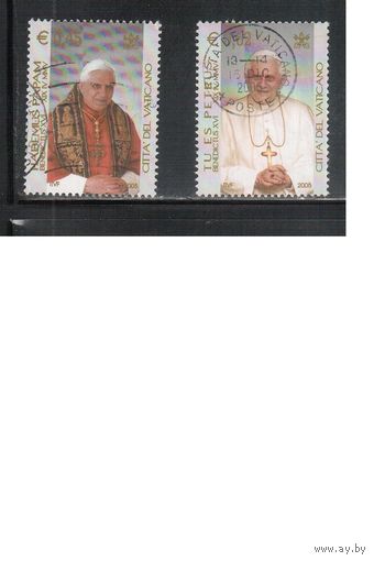 Ватикан-2005,(Мих.1517-1518) гаш. ,  Папа Бенедикт XVI