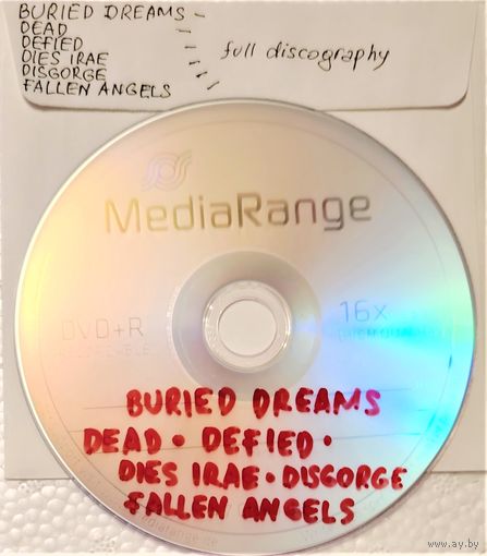 DVD MP3 дискография BURIED DREAMS, DEAD, DEFILED, DIES IRAE, DISGORGE, FALLEN ANGELS (Melodic Death, Deathgrind, Doom Death Metal, Noise Rock, Grindcore, Progressive Metal, Thrash Metal) - 1 DVD