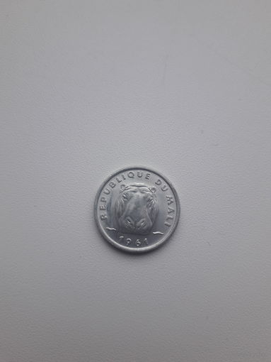 МАЛИ 5 франков 1961 год