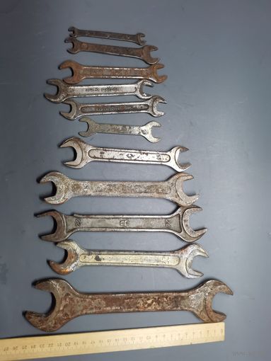 Ключ гаечный СССР 11 шт. (одним лотом).