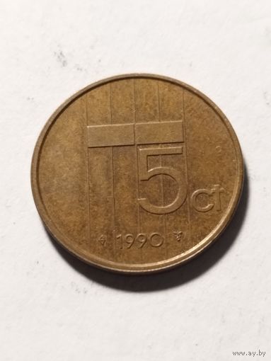 Нидерланды 5 центов 1990