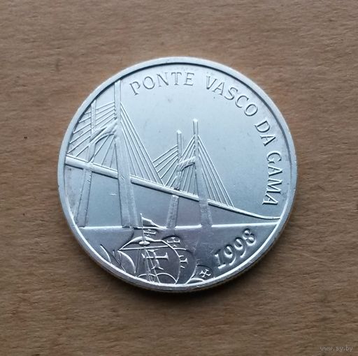 Португалия, 500 эскудо 1998 г., серебро 0.500, открытие моста Васко да Гама в Лиссабоне