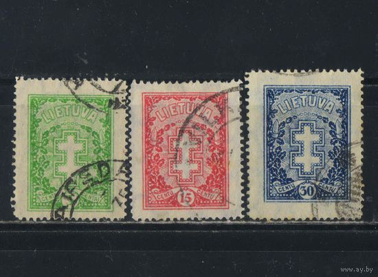 Литва Респ 1929 Крестная защита Стандарт #288-290