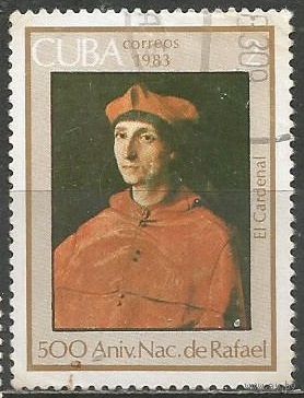 Куба. 500 лет со дня рождения Рафаэля. Художник. 1983г. Mi#2757.
