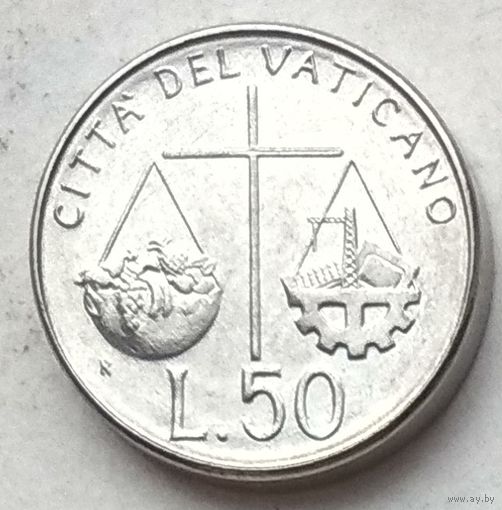 Ватикан 50 лир 1992 г. В холдере