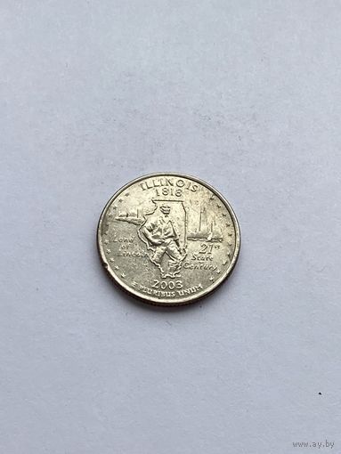 25 центов 2003 г. Иллинойс, США