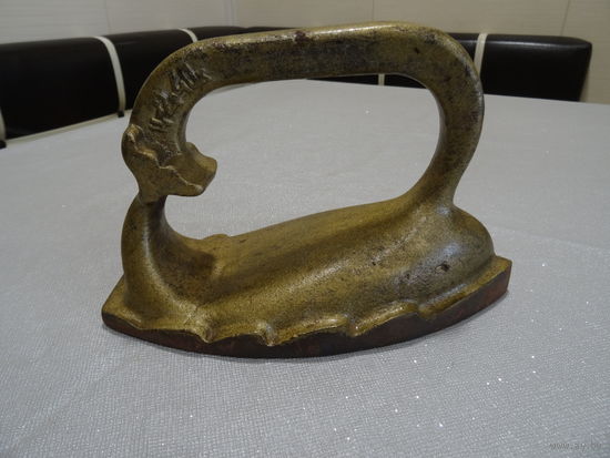 Утюг нагревной, калильный, рыба Кит кашалот, винтаж СССР, 60-е г.г., клеймо, цена 2,40 руб., дл.21 см, выс. 14 см, вес 4 кг