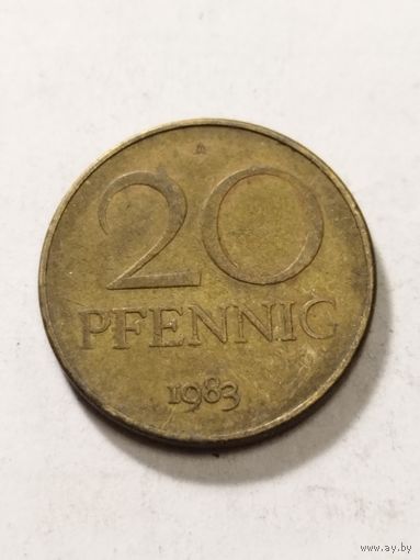 ГДР 20 пфенинг 1983