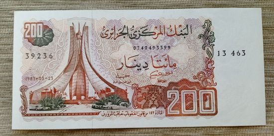 Werty71 Алжир 200 динаров 1983 UNC банкнота динар