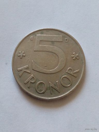 Швеция 5 крон 1988 г