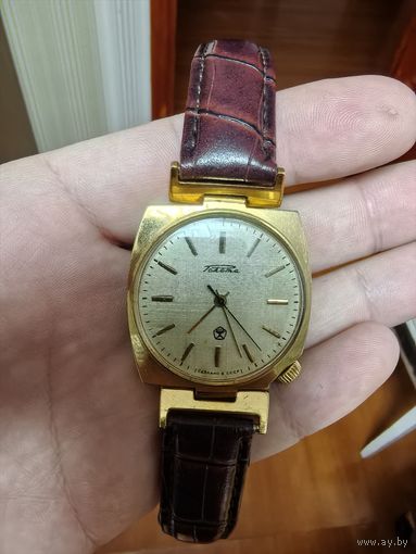 Часы ссср пакета канистра,  ушастая, позолота, на ходу