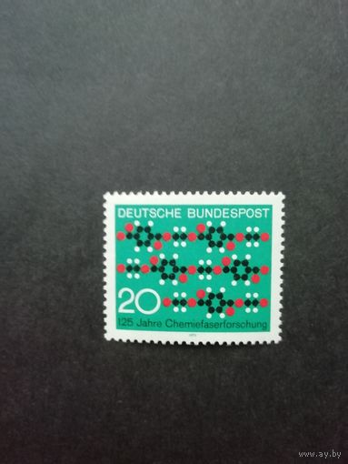 ФРГ 1971 Марка "125 лет изобретению синтетического волокна" (чистая**) Мi.664 каталог 0.40 евро