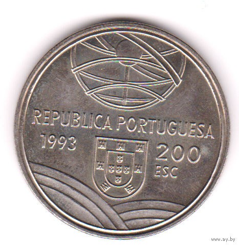 Монета 200 эскудо 1993 года. Португалия.