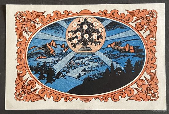 Нотгельд 50 пфеннигов 1921 год. Кала. Веймарская республика