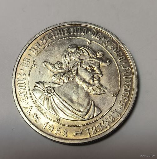 С рубля без мц! 50 эскудо 1968 Португалия Кабрал серебро! Нечастая! Обязательно к приобретению!