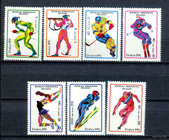 Мадагаскар - 1991г. - Зимние Олимпийские игры - полная серия, MNH [Mi 1338-1344] - 7 марок