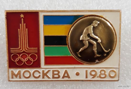 Значок.Олимпиада-80. Хоккей.