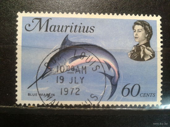 Маврикий, колония Англии, 1969. Голубой марлин