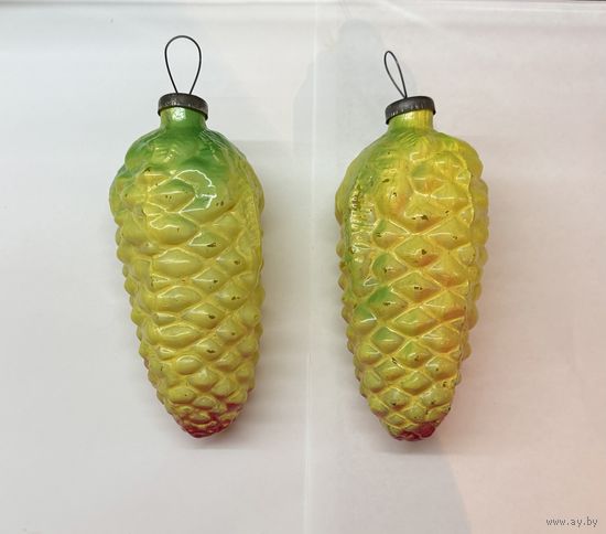 Елочные игрушки шишки каталог Толстое стекло цена за единицу СССР