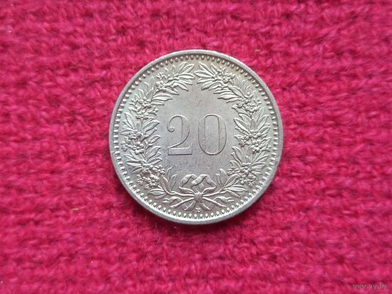 Швейцария 20 раппенов 2001 г.