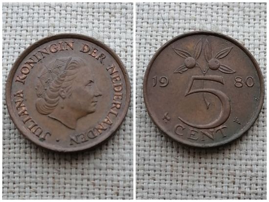Нидерланды 5 центов 1980