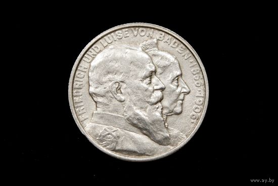 2 марки 1906 г. Баден (Германия), Фридрих I. Сохран!