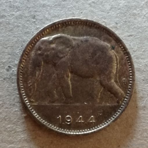 Бельгийское Конго 1 франк, 1944 год, KM# 26