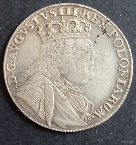 Орт. 1754г. Август Третий. Слупск. Аукцион с рубля без минимальный цены.