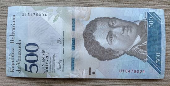 Werty71 Венесуэла 500 боливаров 2017 UNC банкнота