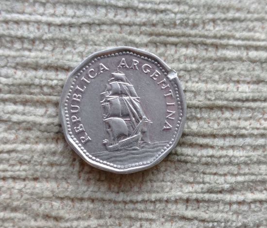 Werty71 Аргентина 5 песо 1964 год Фрегат Корабль Бригантина