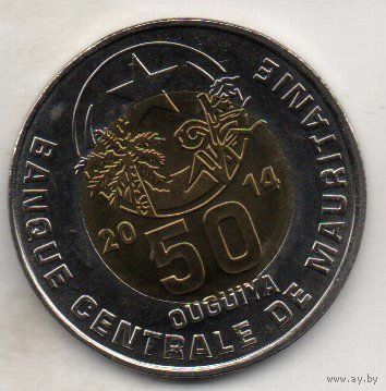 ИСЛАМСКАЯ РЕСПУБЛИКА МАВРИТАНИЯ. 50 УГИЙ 2014. UNC