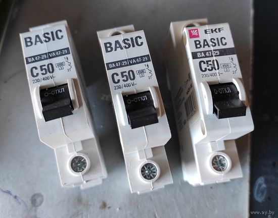 Автомат 4.5кА ВА47-29 1Р 50А С, EKF