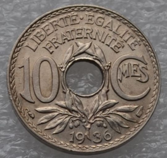 Франция, 10 сантимов 1936 г.