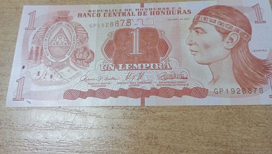1 лемпира 2022 года Гондураса