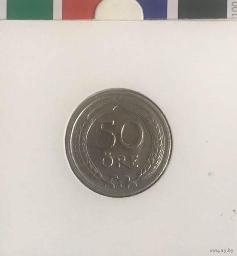 Швеция 50 эре 1946 в холдере