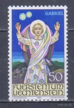 [984] Лихтенштейн 1986. Рождество.Ангел. БЕЗ КЛЕЯ.