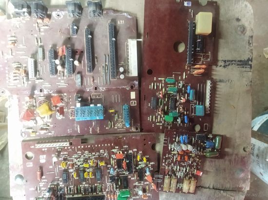 Платы, радиодетали на платах. (СССР)