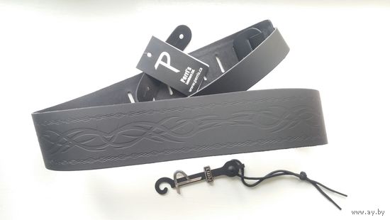 Гитарный ремень Perri's , ширина 2.5", длина 44.5"-53", нат кожа