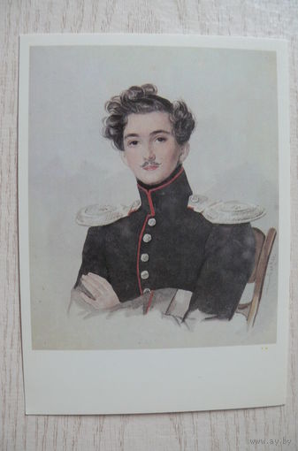 Соколов П., Портрет неизвестного кавалергарда; 1984.