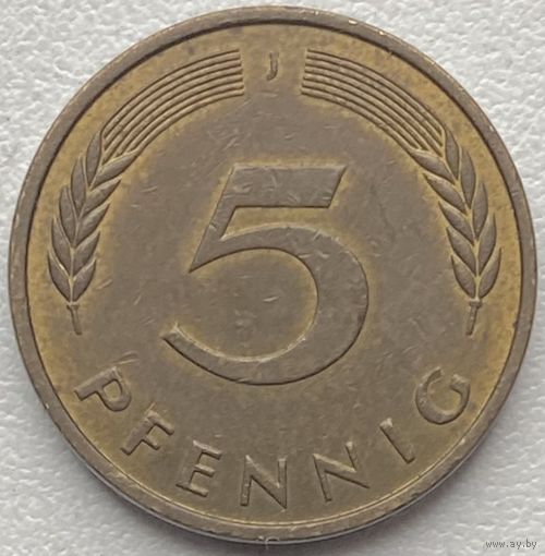 Германия 5 пфеннигов 1991 г. J