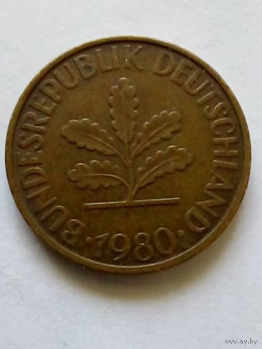 10 пфеннигов 1980 D