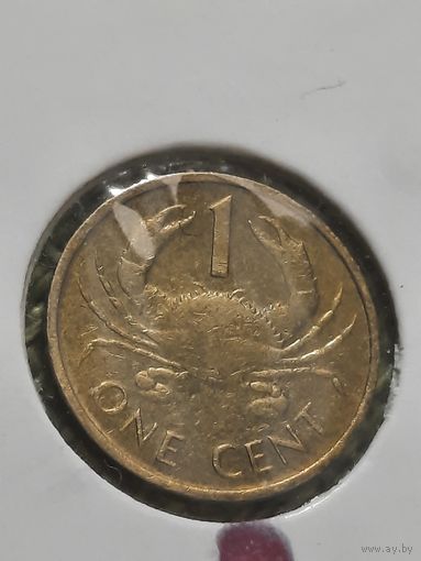 Сейшелы 1 цент 1982 г ( первый год тиража, встречается реже )