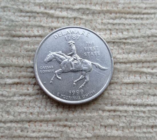 Werty71 США 1 квотер 25 центов 1999 D Делавэр Конь Лошадь