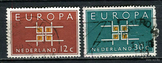 Нидерланды - 1963 - Европа (C.E.P.T.) - [Mi. 806-807] - полная серия - 2 марки. Гашеные.  (Лот 38Ge)-T2P10