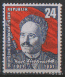 ГДР. М. 294. 1951. Карл Либкнехт. ЧиСт.