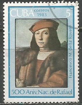 Куба. 500 лет со дня рождения Рафаэля. Художник. 1983г. Mi#2758.
