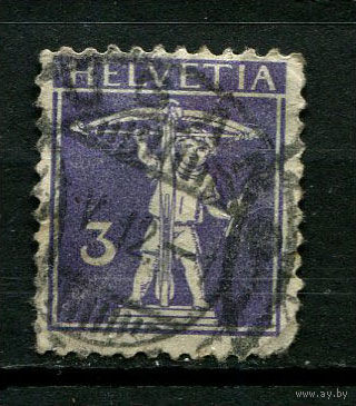 Швейцария - 1909/1911 - Вильгельм Телль 3С  - [Mi.112ii] - 1 марка. Гашеная. (Лот 93CB)