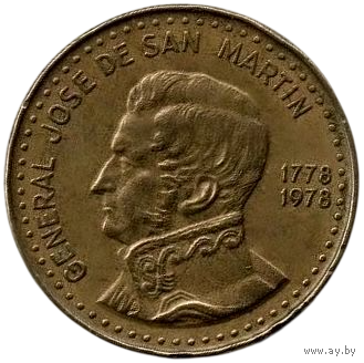 РЕСПУБЛИКА АРГЕНТИНА. 100 ПЕСО 1978. 200 лет со дня рождения Хосе де Сан-Мартина