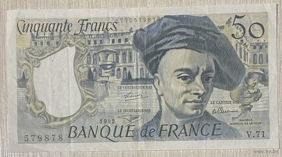 Банкнота Франция 50 франков 1992 год.