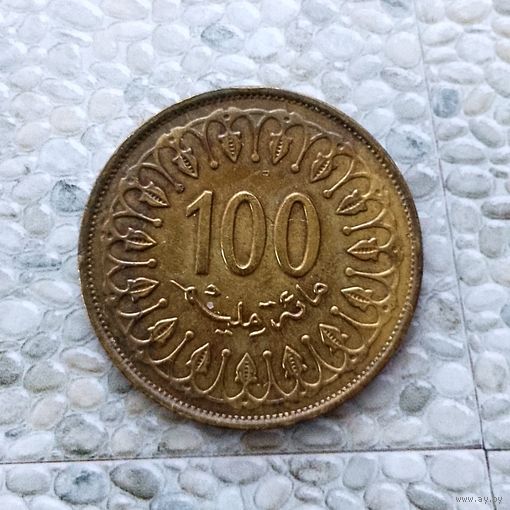 100 миллимов 2013 года Тунис. Тунисская Республика. Очень красивая монета!